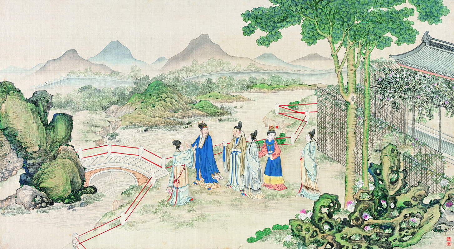 《红楼梦工笔彩绘图册-193》清代孙温高清中国画作品 清代-第1张