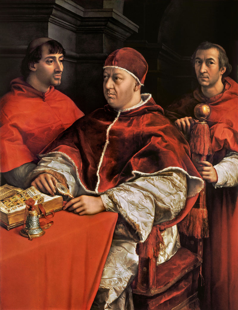 A003002《教皇利奥十世与两位红衣主教》意大利画家拉斐尔高清作品 意大利-第1张