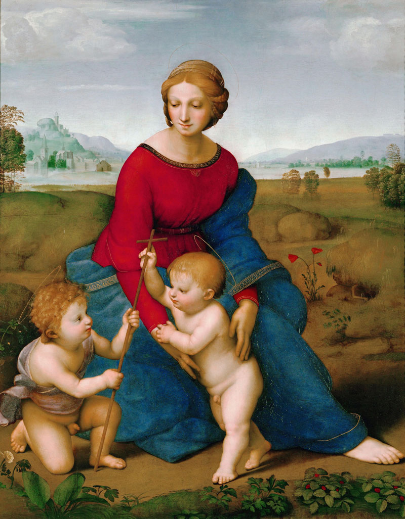 A003005《草地上的圣母》意大利画家拉斐尔高清作品 意大利-第1张