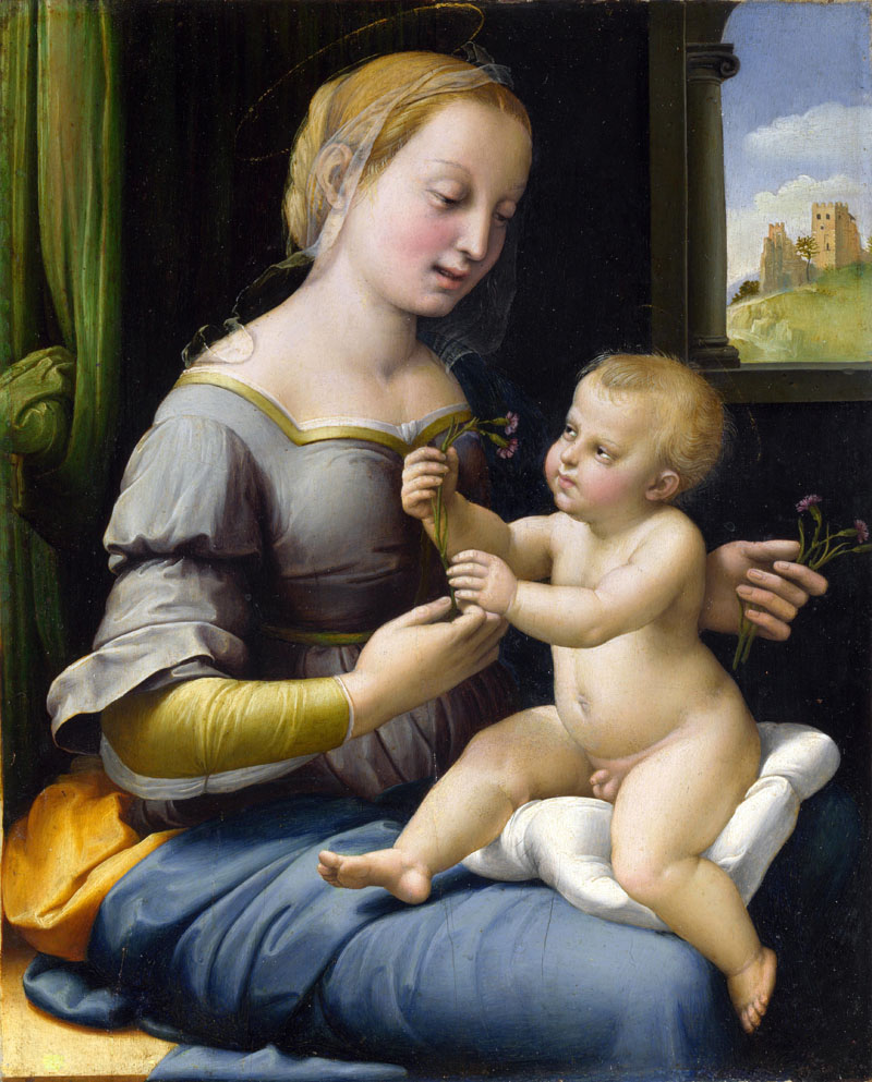 A003024《粉色圣母》意大利画家拉斐尔高清作品 意大利-第1张