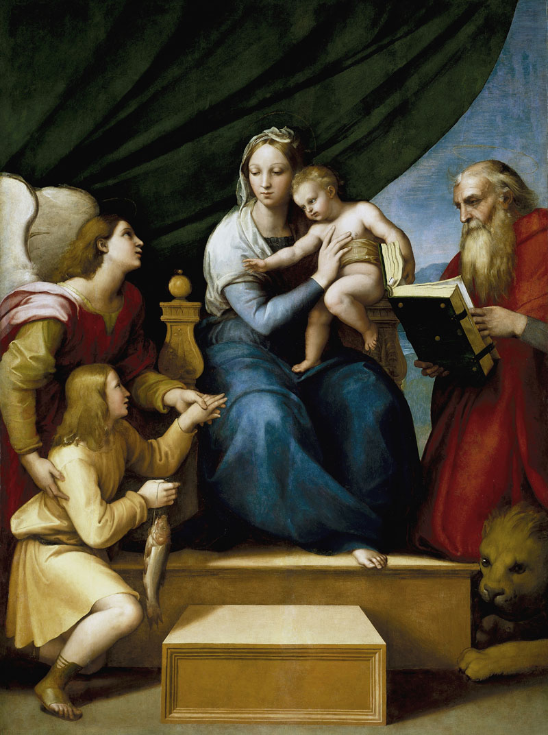 A003043《神圣家族和拉斐尔》意大利画家拉斐尔高清作品 意大利-第1张
