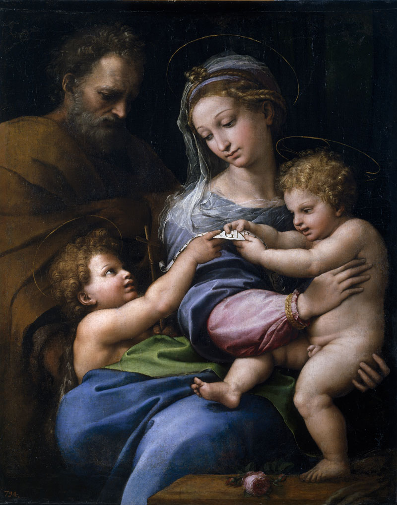 A003058《圣家庭与施洗者圣约翰》意大利画家拉斐尔高清作品 意大利-第1张