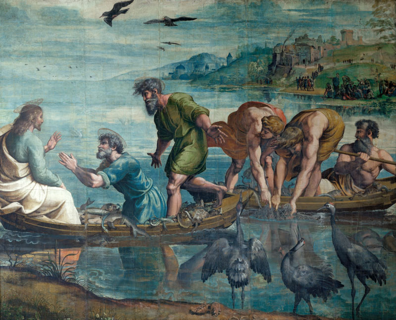A003074《捕鱼的神迹》意大利画家拉斐尔高清作品 意大利-第1张