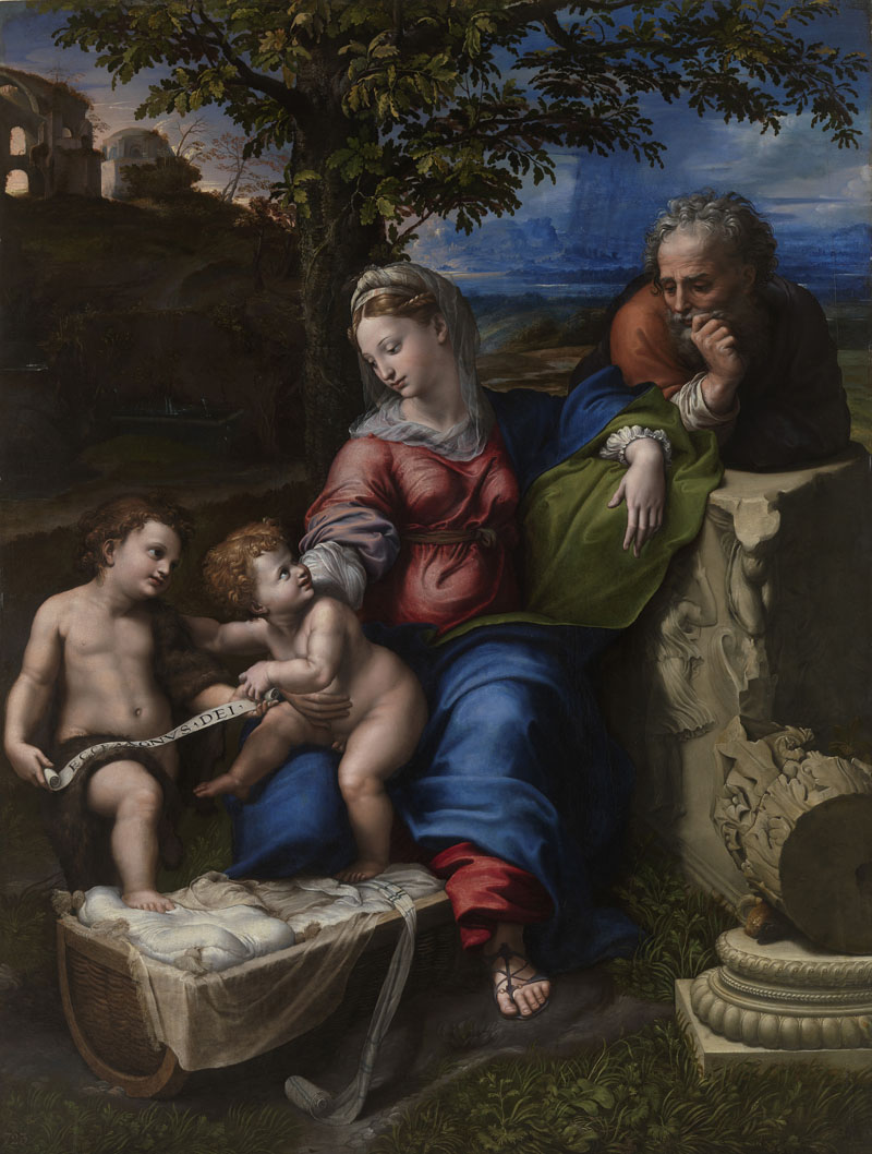 A003081《橡树旁的圣家族》意大利画家拉斐尔高清作品 意大利-第1张