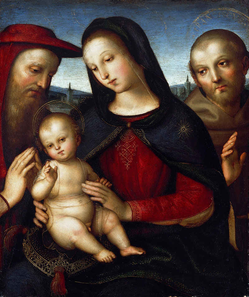 A003091《圣母子和圣徒》意大利画家拉斐尔高清作品 意大利-第1张