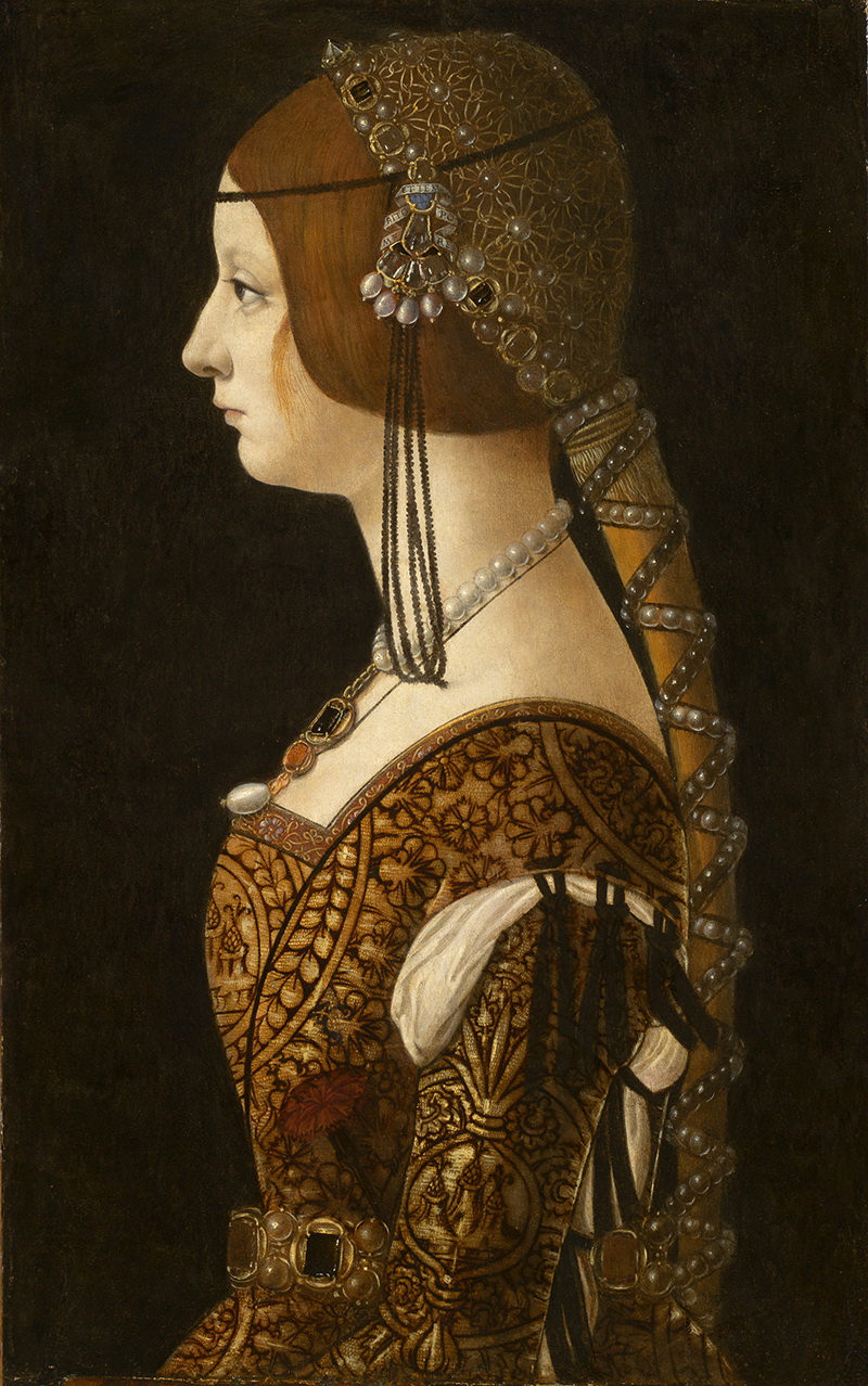 A004027《贵族夫人侧身像》意大利画家达芬奇高清作品 意大利-第1张
