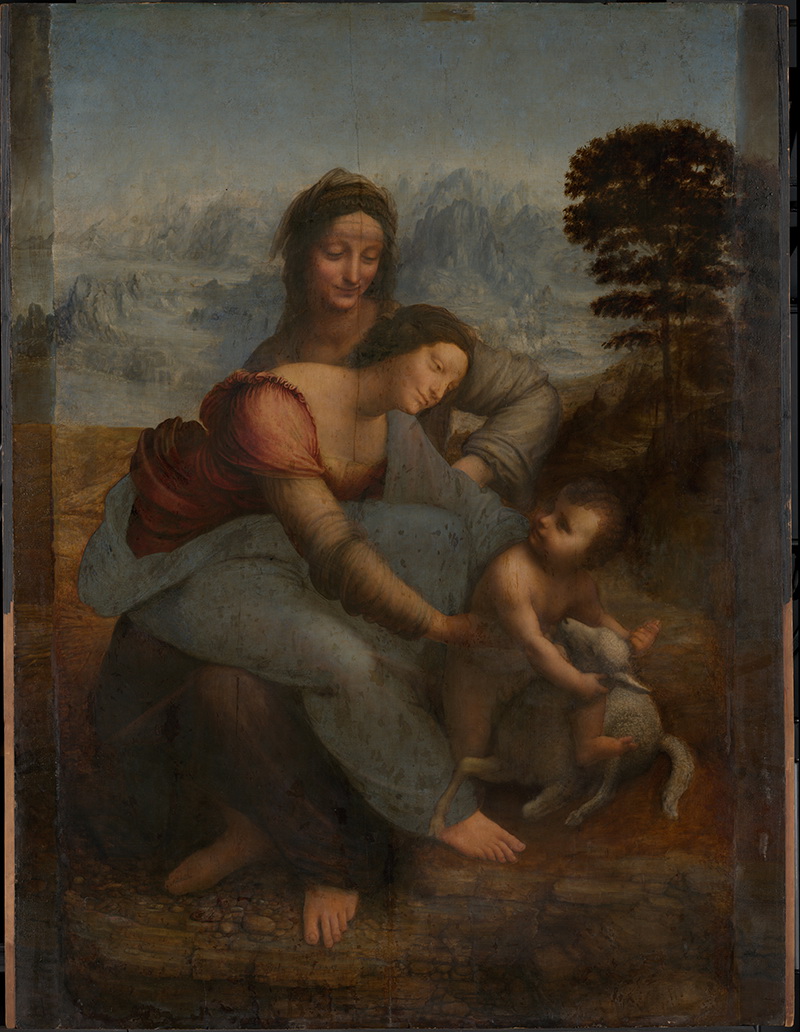A004036《圣母子与圣安娜》意大利画家达芬奇高清作品 意大利-第1张
