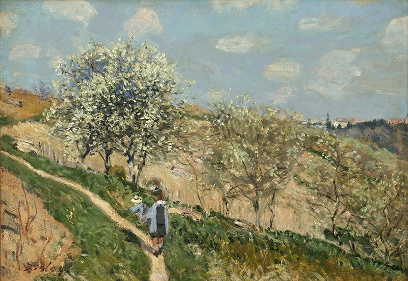 A006047《春天》法国画家阿尔弗莱德·西斯莱高清作品 油画-第1张