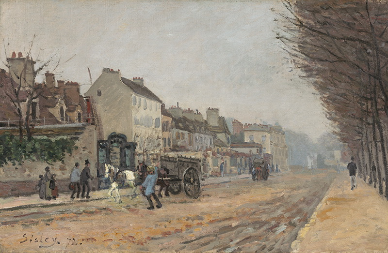 A006050《Boulevard Heloise, Argenteuil》法国画家阿尔弗莱德·西斯莱高清作品 油画-第1张