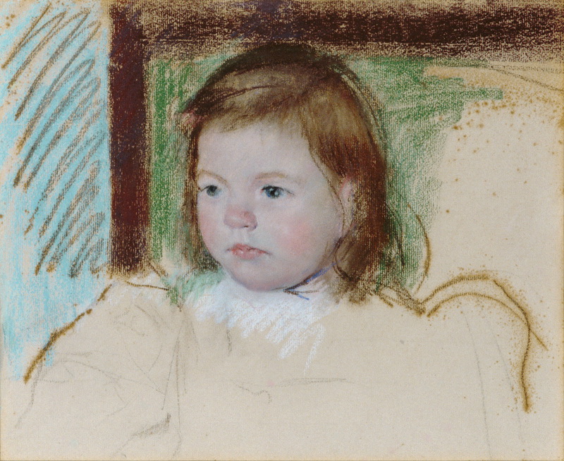 A008088《Portrait》美国画家玛丽·卡萨特高清作品 油画-第1张