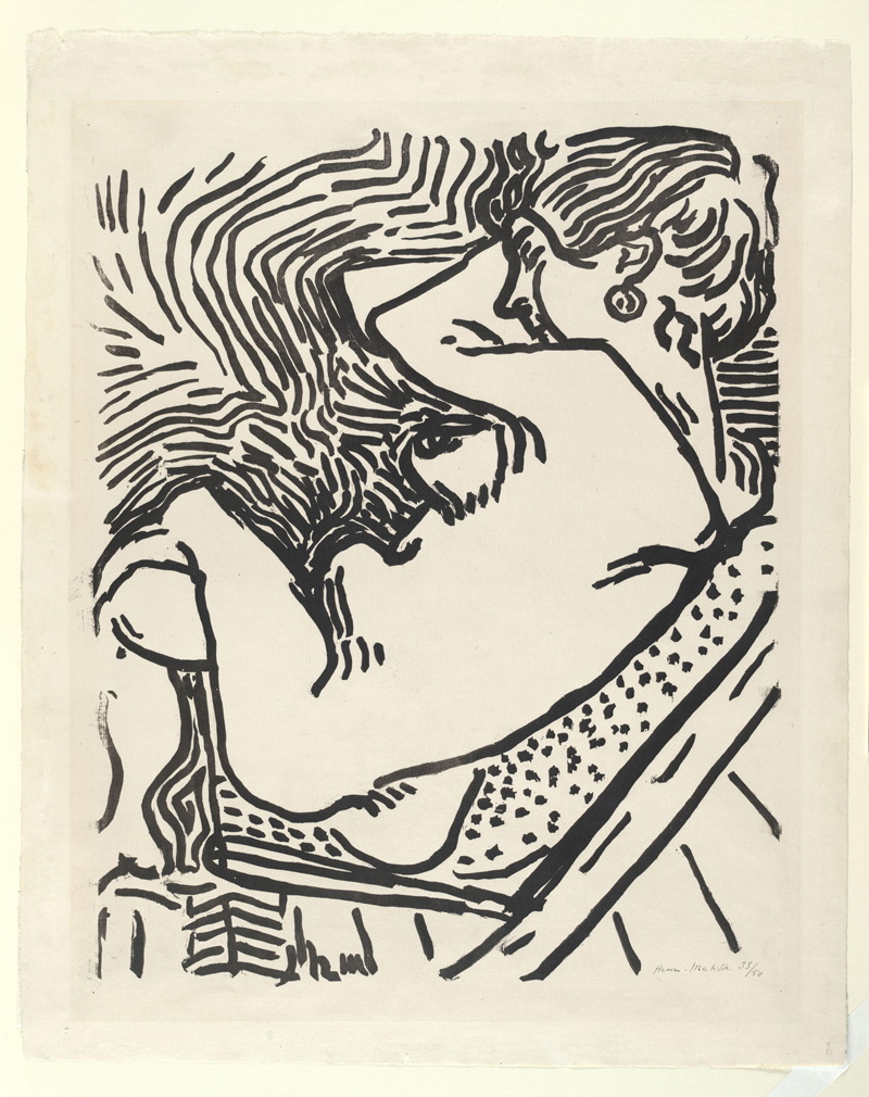 A011013《躺椅上的裸体女人》法国画家亨利·马蒂斯高清作品 法国-第1张