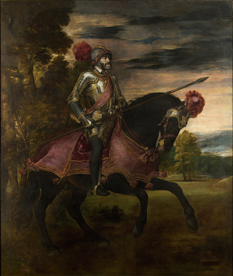 A013002《查理五世的骑马像》意大利画家提香·韦切利奥高清作品 意大利-第1张
