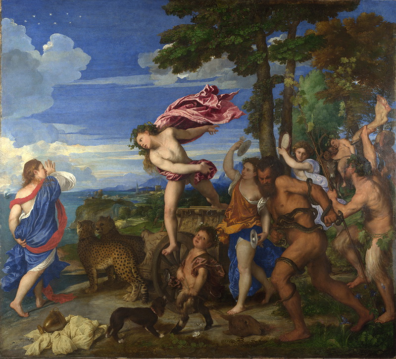 A013009《酒神与阿里阿德涅》意大利画家提香·韦切利奥高清作品 意大利-第1张