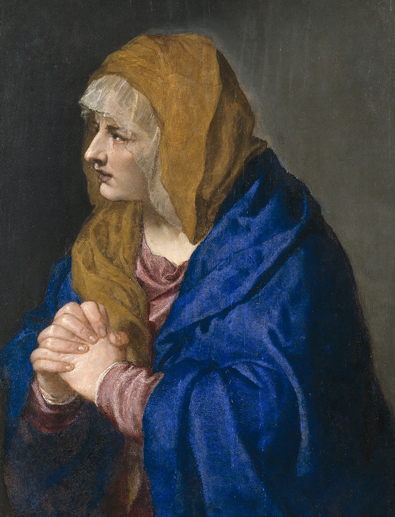 A013044《悲伤的圣母》意大利画家提香·韦切利奥高清作品 意大利-第1张