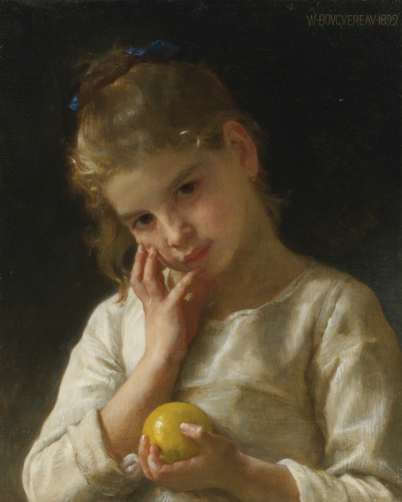 A014004《橘子》法国画家威廉·布格罗高清作品 油画-第1张
