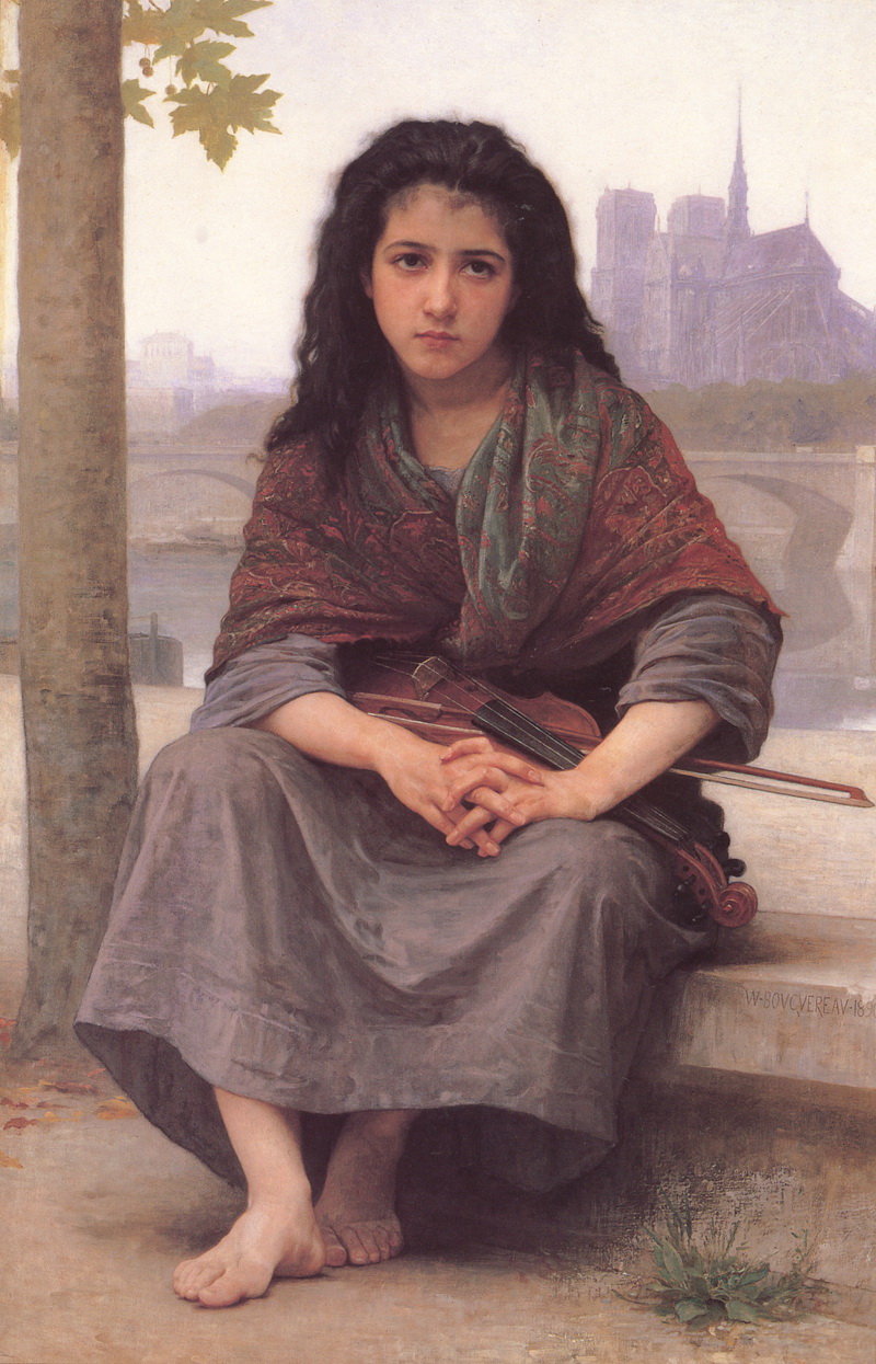 A014066《波西女亚女孩》法国画家威廉·布格罗高清作品 油画-第1张