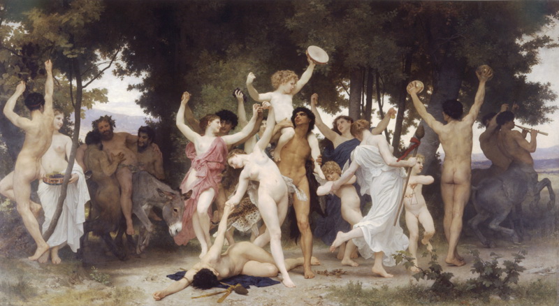 A014096《酒神巴克斯的青年》法国画家威廉·布格罗高清作品 油画-第1张
