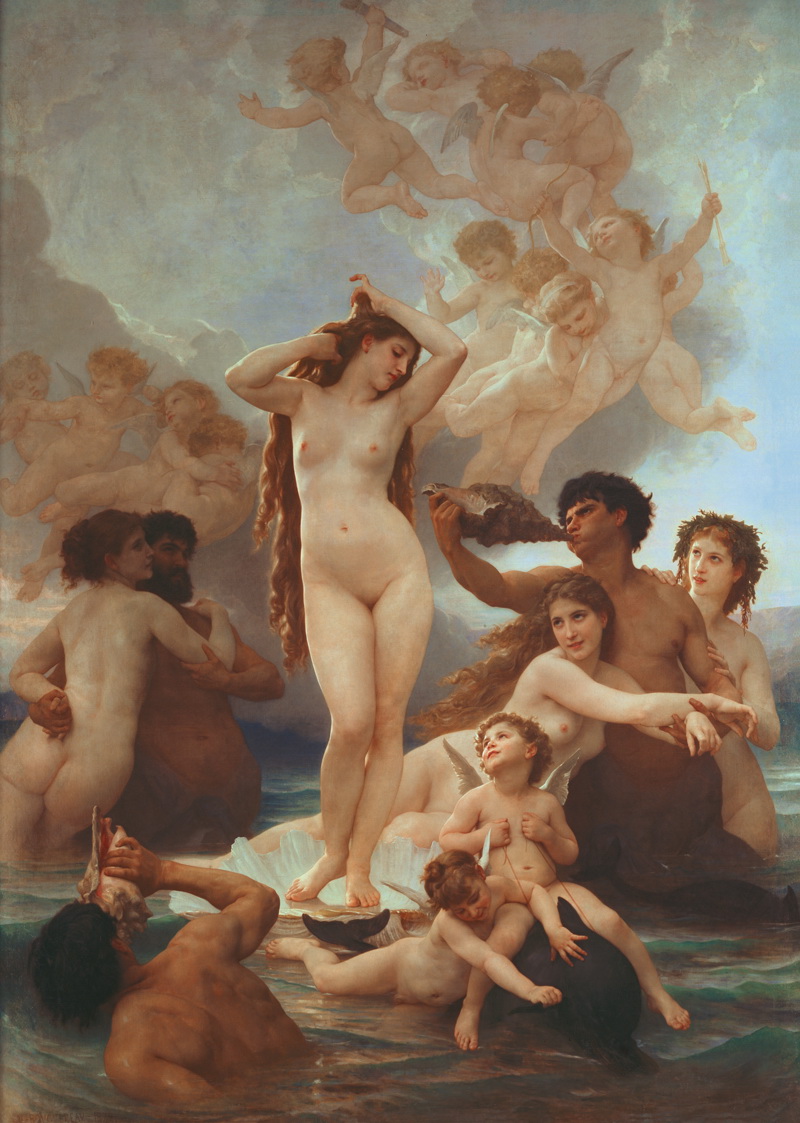 A014107《维纳斯的诞生》法国画家威廉·布格罗高清作品 油画-第1张