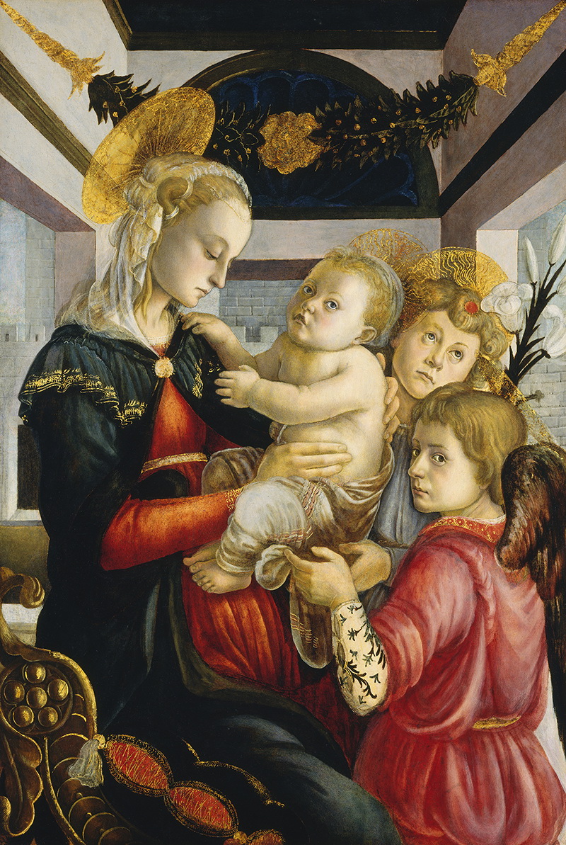 A016006《圣母子与天使》意大利画家桑德罗·波提切利高清作品 意大利-第1张
