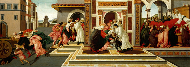 A016015《圣吉诺比乌斯最后的奇迹与死亡》意大利画家桑德罗·波提切利高清作品 意大利-第1张