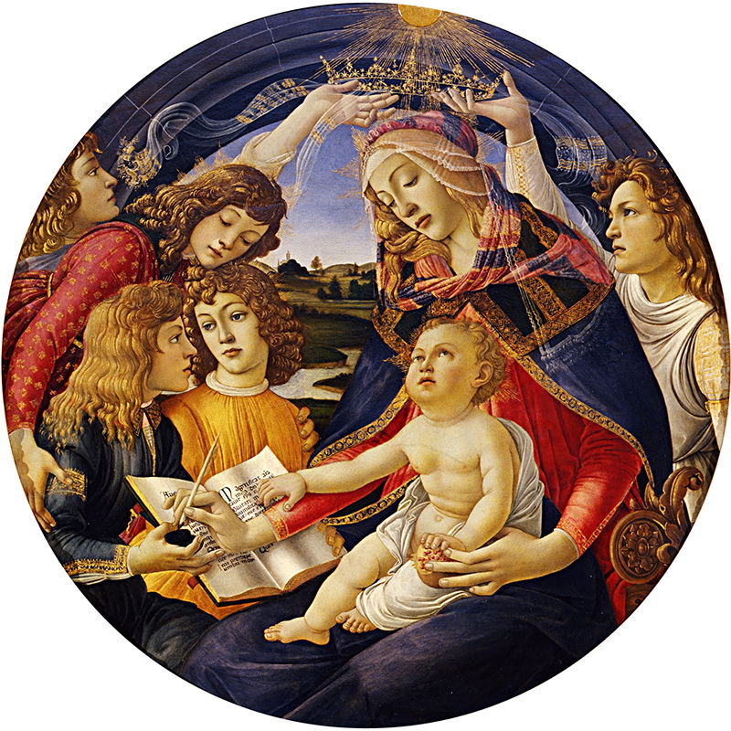 A016016《圣母颂》意大利画家桑德罗·波提切利高清作品 意大利-第1张