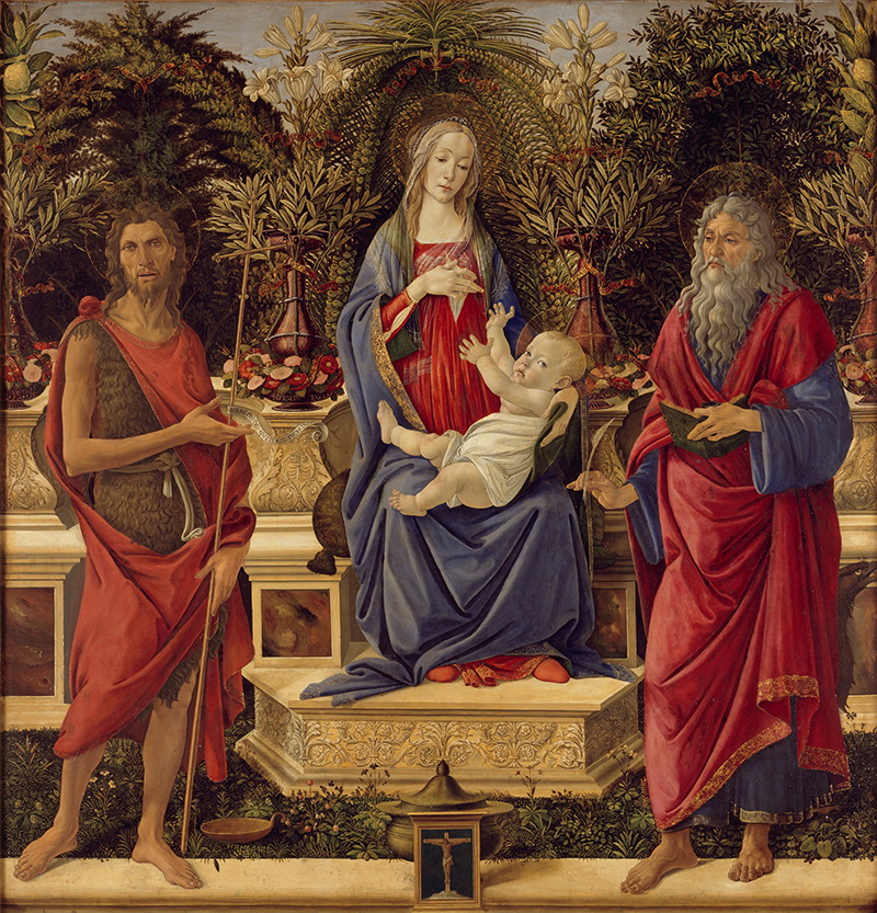 A016017《圣母子与圣徒》意大利画家桑德罗·波提切利高清作品 意大利-第1张