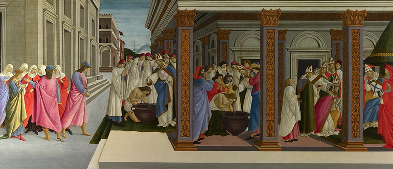 A016023《圣吉诺比乌斯的早年生活》意大利画家桑德罗·波提切利高清作品 意大利-第1张