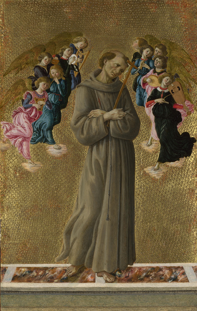 A016028《圣弗朗西斯与众天使 》意大利画家桑德罗·波提切利高清作品 意大利-第1张