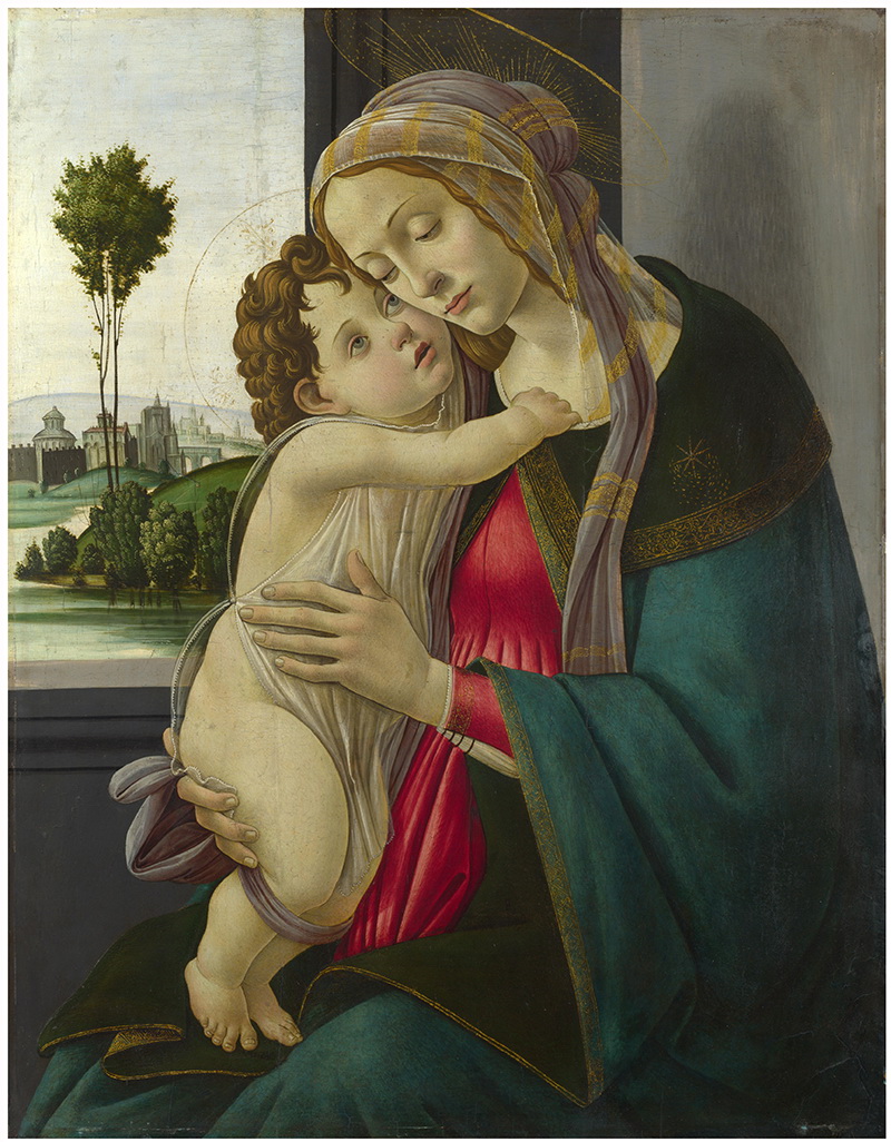 A016030《圣母子（城堡）》意大利画家桑德罗·波提切利高清作品 意大利-第1张