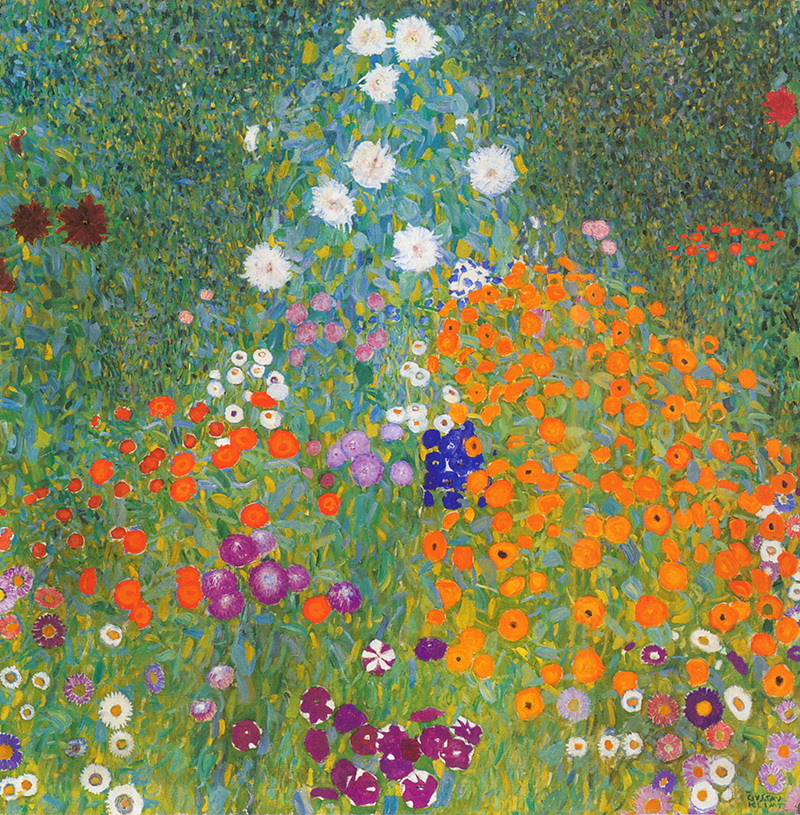 A017023《花圃》奥地利画家古斯塔夫·克里姆特高清作品 奥地利-第1张