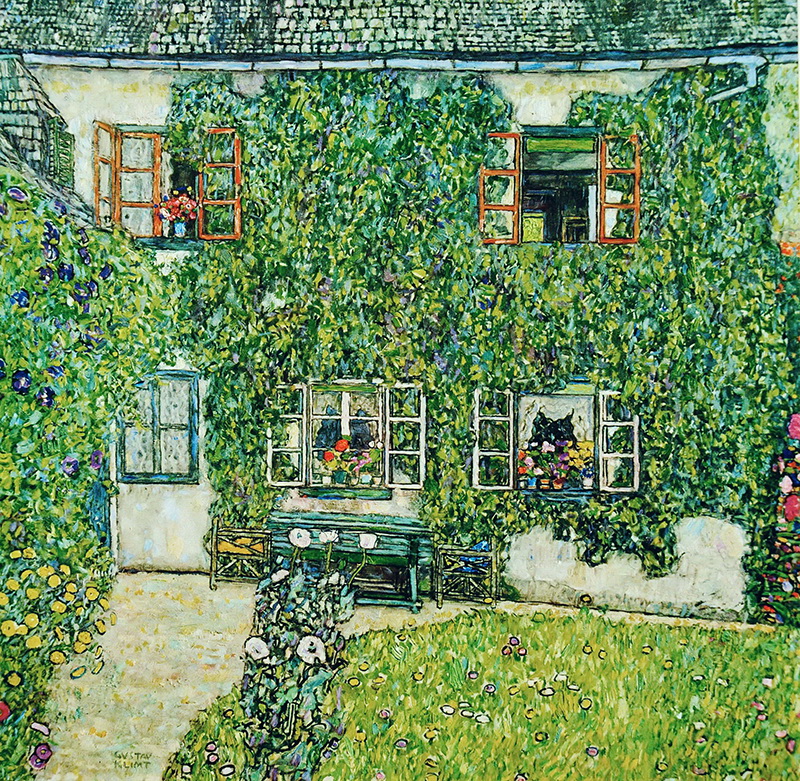 A017055《加达博奇的房子》奥地利画家古斯塔夫·克里姆特高清作品 奥地利-第1张