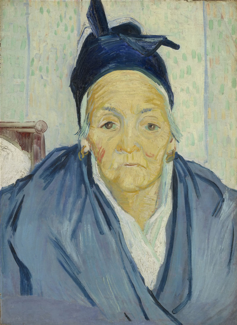 A001048《阿尔勒的一位老妇人》荷兰画家文森特·梵高高清作品 油画-第1张