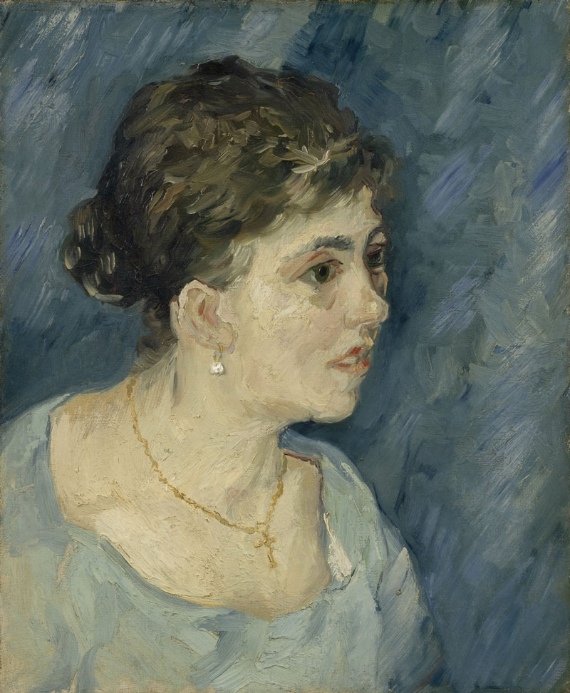 A001084《蓝色女人的肖像》荷兰画家文森特·梵高高清作品 油画-第1张