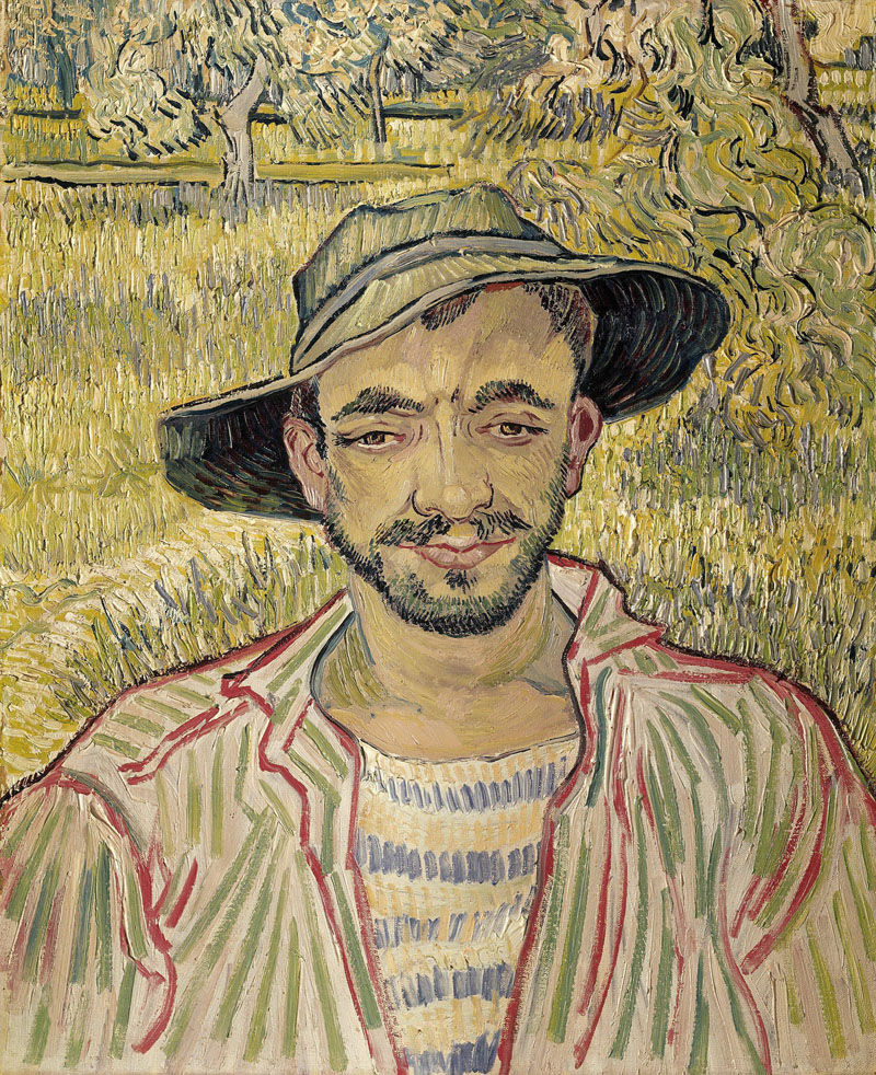 A001105《年轻农夫的肖像》荷兰画家文森特·梵高高清作品 油画-第1张