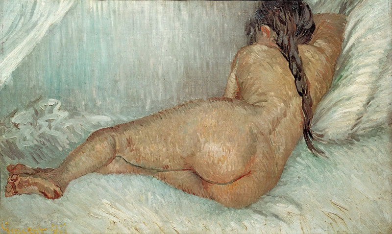 A001147《仰卧的裸体女人》荷兰画家文森特·梵高高清作品 油画-第1张