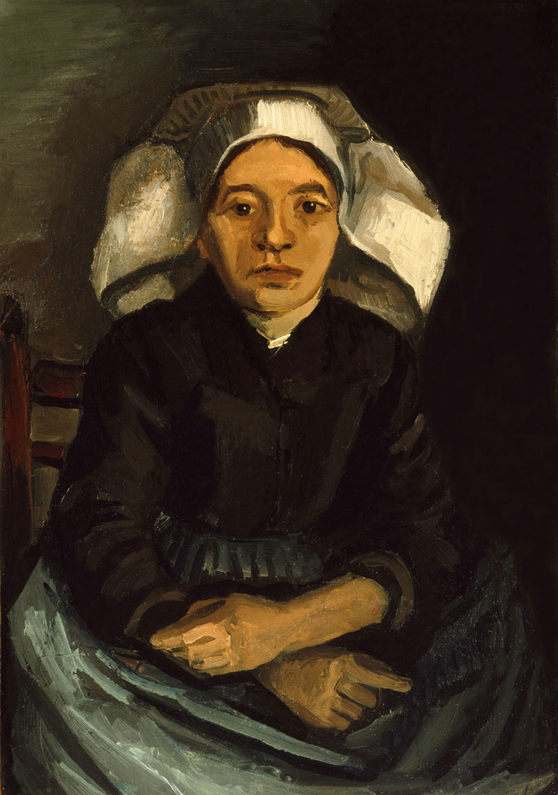 A001172《坐着的农妇》荷兰画家文森特·梵高高清作品 油画-第1张