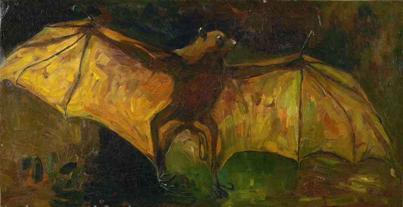 A001176《蝙蝠》荷兰画家文森特·梵高高清作品 油画-第1张