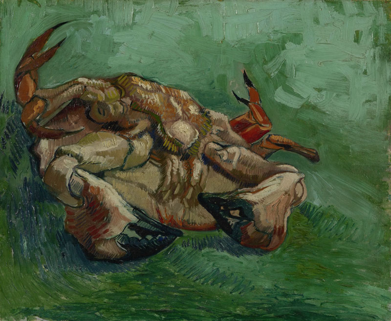 A001187《翻过来的螃蟹》荷兰画家文森特·梵高高清作品 油画-第1张
