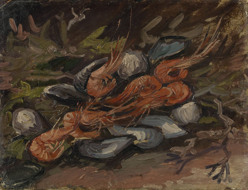 A001192《红虾》荷兰画家文森特·梵高高清作品 油画-第1张