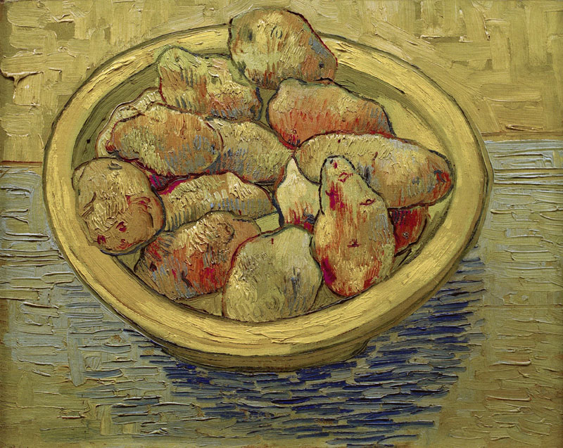 A001206《黄盘子里的土豆》荷兰画家文森特·梵高高清作品 油画-第1张