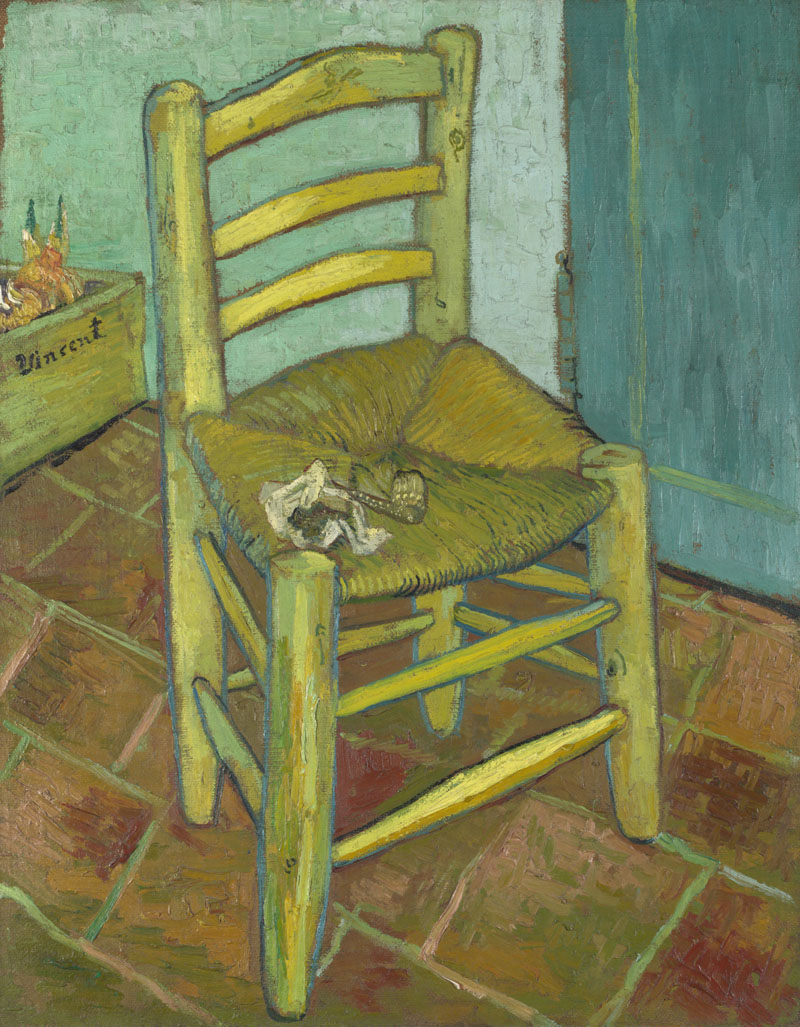 A001218《空椅》荷兰画家文森特·梵高高清作品 油画-第1张