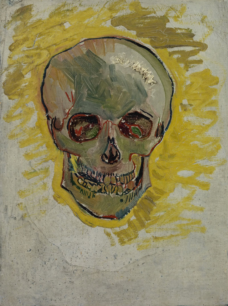 A001219《骷髅》荷兰画家文森特·梵高高清作品 油画-第1张