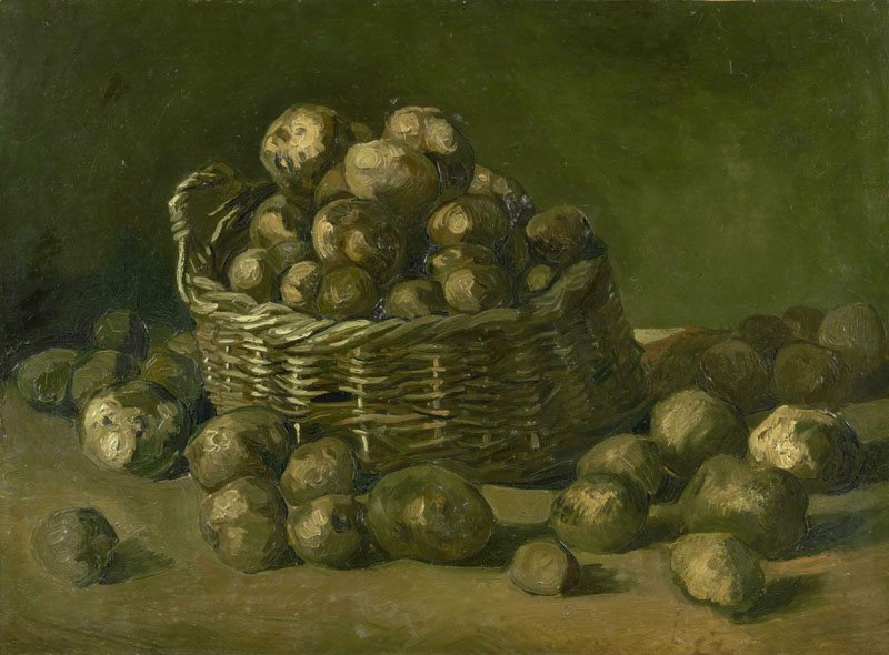 A001226《篮子里的土豆》荷兰画家文森特·梵高高清作品 油画-第1张
