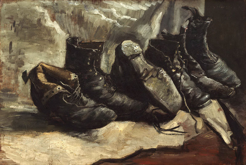 A001243《三双鞋》荷兰画家文森特·梵高高清作品 油画-第1张