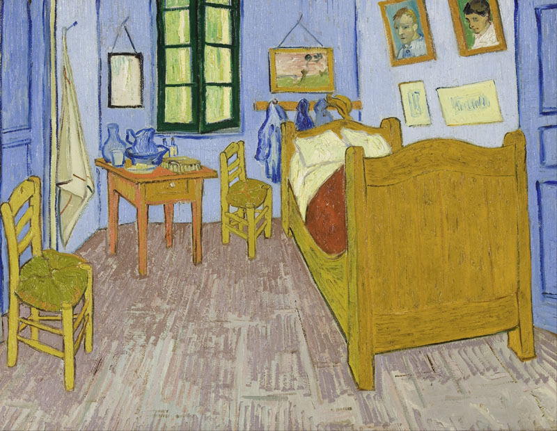 A001291《在阿尔的卧室》荷兰画家文森特·梵高高清作品 油画-第1张