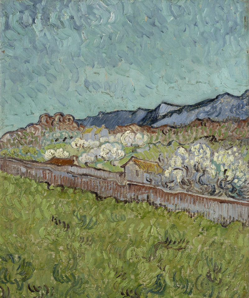 A001293《Alpilles的景色》荷兰画家文森特·梵高高清作品 油画-第1张