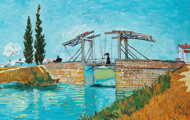 A001297《阿尔勒城朗格卢瓦桥》荷兰画家文森特·梵高高清作品 油画-第1张