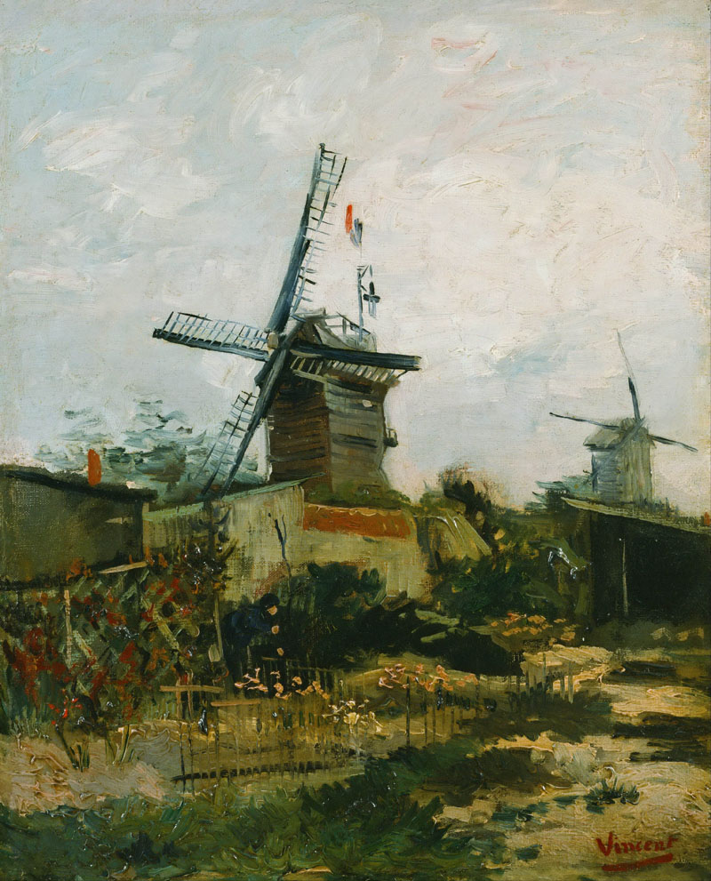 A001338《布吕特芬风车磨坊》荷兰画家文森特·梵高高清作品 油画-第1张