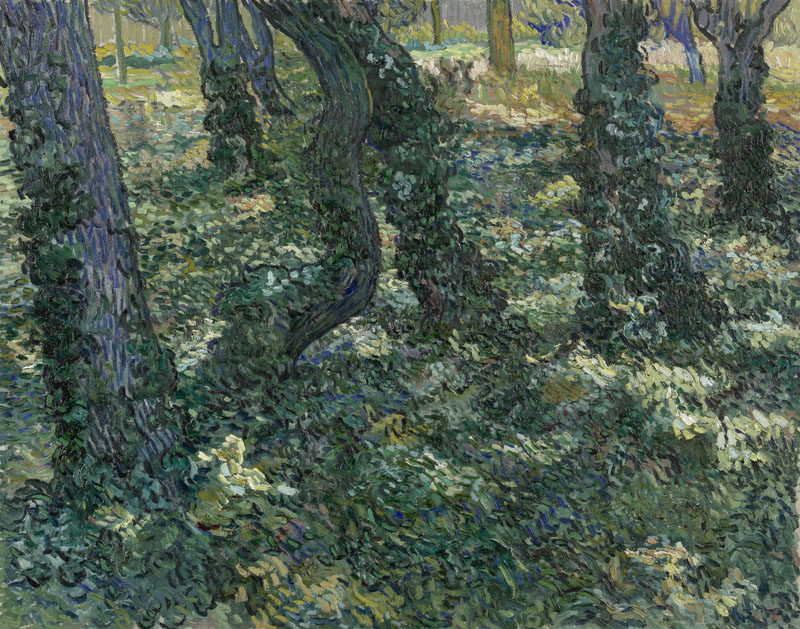 A001341《常春藤的树干》荷兰画家文森特·梵高高清作品 油画-第1张