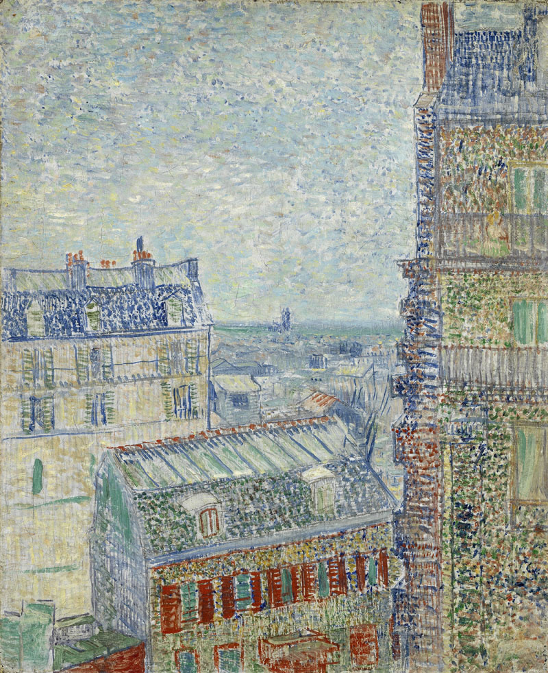 A001345《从梵高住处眺望巴黎景象》荷兰画家文森特·梵高高清作品 油画-第1张